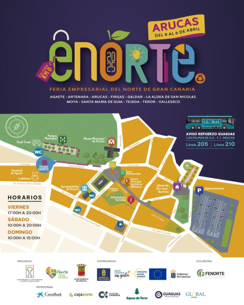 Programa y ubicacin de la XXII FERIA EMPRESARIAL DEL NORTE DE GRAN CANARIA
